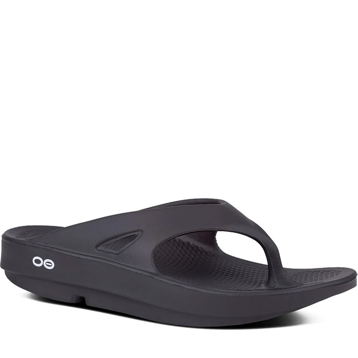 Unisex Oofos Ooriginal Flip in Black. Sku: 1000BLK
