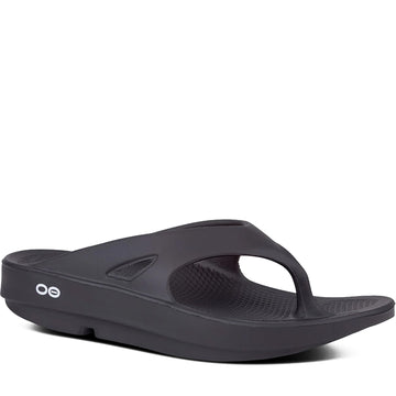 Unisex Oofos Ooriginal Flip in Black. Sku: 1000BLK