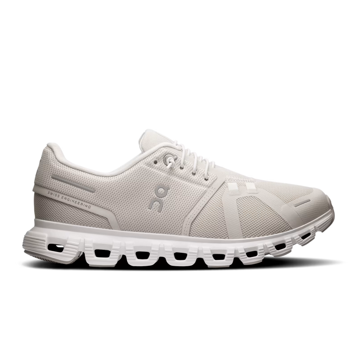Women's On Running Cloud 6 in Pearl/ White. Sku: 3WF10060755