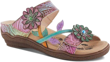 Quarter turn view Women's L'Artiste Footwear style name Aymee in color Sky Multi. Sku: AYMEE-SKYM