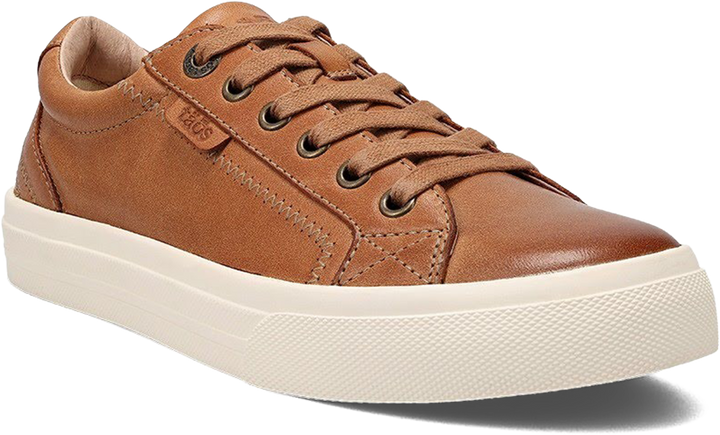Quarter turn view Women's Taos Footwear style name Plim Soul Lux in color Caramel. Sku: PLX-13994ACARA