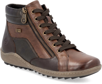 Women's Remonte Liv 58 Hi in Chestnut/ Havanna/ Chestnut. Sku: R1458-22